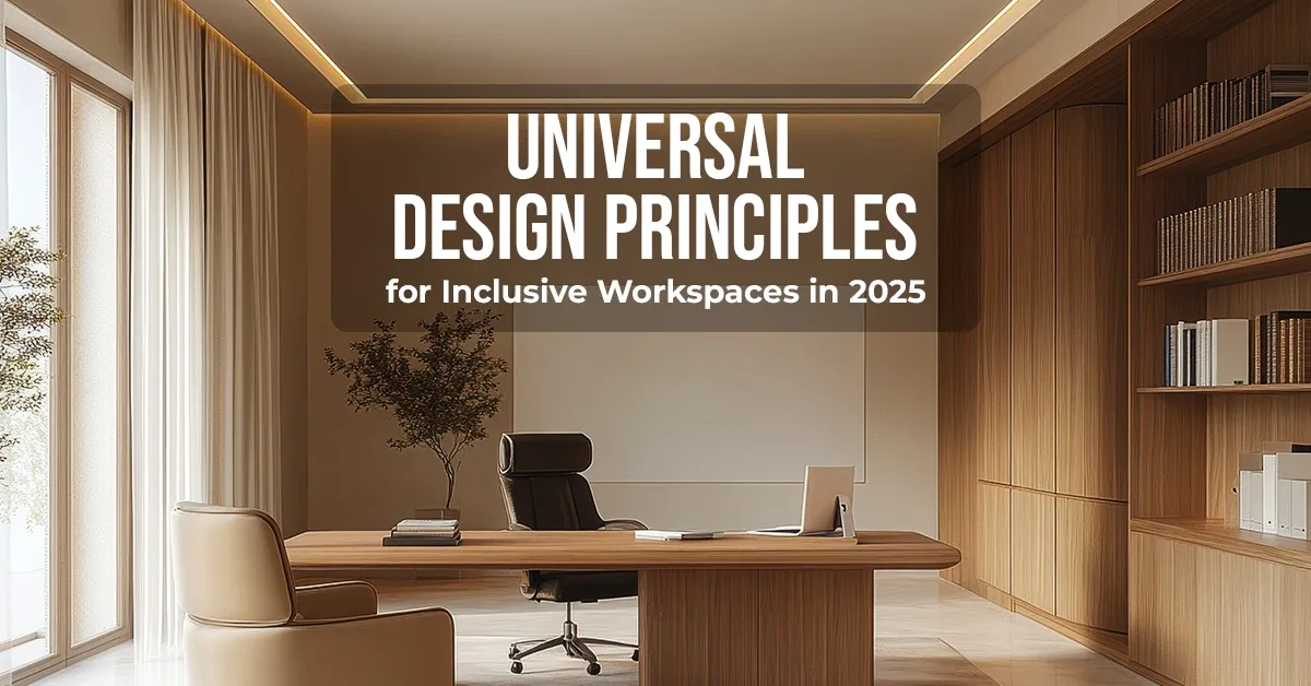 It’s almost 2025, and as one of the best interior designers in Delhi and Gurgaon, we can tell you that your workplace must be created to satisfy your employees’ needs. Not only do these initiatives support and include people with disabilities, but they also improve the general quality of the workplace environment, employee morale, and performance. What are these universal design principles? These principles are best practices that are envisaged to ensure that all sections of society, regardless of their age, ability, or status in Life, can fully use a built environment. That is why, applying these principles, your workplace can become more friendly and suitable for all workers. Click here to get FREE CONSULTATION from our best interior designers in Gurgaon & Delhi. Understanding Universal Design The concept of universal design is about creating environments that are usable by as many people as possible, irrespective of factors such as age provision or disability. Its importance stems primarily from its helping ensure that even those with disabilities can work; this increases the creativity levels in the workplace. The Importance of Inclusive Workspaces To promote inclusivity in your designs, consider the following: Accessibility This includes features like ramps for wheelchair access, wide doorways, and accessible restrooms. Ergonomics Select furniture and equipment that is variable for use according to each person working. Height-control desks and height-control chairs with back support for people of different sizes can meet specific work scenarios. Lighting There should be sufficient lighting choices, including artificial and natural lighting, to cater to learners with different eyesight capabilities. It is essential to use multiple lights and be able to dim the lights to decrease eye strain. Color and Texture Use colour and texture to guide and support users with visual impairments. High-contrast colour schemes can make navigation more accessible, while textured flooring can help indicate transitions between spaces. Acoustics Pay attention to soundproofing and acoustic treatments to minimize noise distractions. This is especially important for individuals with auditory sensitivities. Use materials that absorb sound and reduce echoes in open-plan spaces. Technology Integrate assistive technology to support those with disabilities. Voice-activated controls, screen readers, and hearing loop systems enhance usability for everyone. Wayfinding Develop clear signage and wayfinding systems that use both text and symbols. Ensure that signs are placed at accessible heights and are easy to read. Pro Tip: After understanding the vital universal principles for workspaces, we suggest you come and explore what sets Matter of Space apart from others and get expert consultation from our professional office interior designers in Gurgaon. Key Universal Design Principles for Workspaces in 2025 Equitable Use Designing for All: Spaces should be designed to provide equal access to all users, ensuring that everyone can participate fully in the workplace. Examples: Consider features like adjustable desks that accommodate different working styles or wheelchair-accessible pathways that promote movement throughout the office seamlessly. Flexibility in Use Accommodating Diverse Needs: Design workspaces that allow for various uses and preferences. This can include multi-purpose rooms that can be configured for different tasks or preferences. Adaptable Spaces: Implement movable walls or modular furniture that can be reorganized quickly to suit changing team dynamics or project requirements. Simple and Intuitive Use User-Friendly Design: Essential for reducing cognitive load, making it easier for employees to navigate their workspace without confusion. Examples: Implement transparent wayfinding systems or ensure that digital interfaces are straightforward and easily understood by all. Perceptible Information Accessible Communication: Make information accessible for individuals with various sensory needs. This might include utilizing braille signage or audio elements for the visually impaired. Design Strategies: Use colour coding, visual symbols, and clear labelling to enhance understanding and navigation within the workspace. Tolerance for Error Minimizing Risks: Workspaces should be designed to reduce hazards and support easy correction of mistakes. Real-World Examples: Incorporate rounded edges and non-slip flooring to enhance safety, as well as clear instructions for digital systems that allow users to reset or correct mistakes quickly. Low Physical Effort Making Life Easier: Design workspaces that require minimal physical effort for a comfortable experience for all employees. Examples: Install automatic doors, create accessible layouts, and incorporate ergonomic workstations to promote efficiency and reduce fatigue. Size and Space for Approach and Use Spatial Considerations: Workspace designs play an essential role in how people move around mobility aids within workplaces. Importance of Design: There should be adequate space to embrace the mobility of wheelchairs, less mobile people, and others within the office space. Implementing Inclusive Design Principles This means that designing for diversity focuses on features and making it possible for all employees instead of the physical appearance of a workplace. Here are some essential principles to consider when designing your workspace: Flexibility and Adaptability: Flexible environments in which users can make the proper arrangements for different tasks. Modular furniture and shared areas might be helpful for single work as well as for group work. Community and Collaboration: Designate shared spaces that allow and promote people to collaborate to build diversity within the workplace. This means setting up common areas such as lunch rooms or break areas to encourage inter-psychological communication. Accessibility: Ensure that every area of the workspace is accessible to people with disabilities. This includes the physical layout, wayfinding systems, and technology. Comfort and Well-being: Think about the convenience of your people by introducing the expectations of features such as movable tables, comfortable chairs, and lighting that causes no glare or strain on the eyes. Diversity in Design: Combine different materials, colours, and textures in order to make a warm and friendly environment as the diversity of the workforce is valued. Current Trends in Workspace Design As you plan for the future, it’s essential to keep up with the latest trends in workspace design that prioritize inclusivity: Growing Focus on Workplace Inclusivity: Organizations are increasingly realizing that the places where employees spend much of their time—the workplace—must meet their requirements. Challenges and Opportunities Implementing universal design principles comes with its challenges, but it also opens up various opportunities: Common Barriers Limited Awareness: Many organizations still need to familiarize themselves with the principles of universal design. Budget Constraints: Upgrading existing workspaces can be costly, deterring companies from adopting inclusive strategies. Resistance to Change: Employees tend to reject new forms of working systems or organizational structures, as do their superiors. Opportunities for Growth Cultural Shifts: Since more and more workplaces function to embrace diversity, the integration of a universal design can add value to the organization. Government Incentives: Different governmental initiatives have support or grants for financing accessibility changes. Brand Loyalty: Companies that remain inclusive towards their workforce tend to be rewarded with high levels of employee retention. Future of Workspaces: Predictions for 2025 and Beyond As we look ahead to 2025, the future of workspaces promises exciting changes that centre on inclusivity: Anticipated Changes There will be a tendency for more businesses to embrace the use of open office floor plans that combine elements of both personal and communal working areas, making the environment as flexible as possible. Outdoor spaces and natural features will be provided to promote the health and performance of employees. Role of Technology and Innovation Artificial Intelligence: The needs and preferences of the employee can also be used as a basis for designing the workplace to benefit from AI. Smart Building Technology: Innovations will provide the capability to track and improve the usability of the workspace in real-time, specifically, the lighting, climate, and noise, to create an inclusive work environment for occupants. Inclusive Workspace is Just a Matter of Space Universal design principles are an essential factor that organizations must adopt to ensure that they are not susceptible to the disability quota. Our expert office interior designers in Delhi always strive to bring universally accessible workspace design solutions customized to your requirements. Click here to get free expert advice from our top interior designers. Get a free consultation and design your workspace that caters to every employee’s needs.