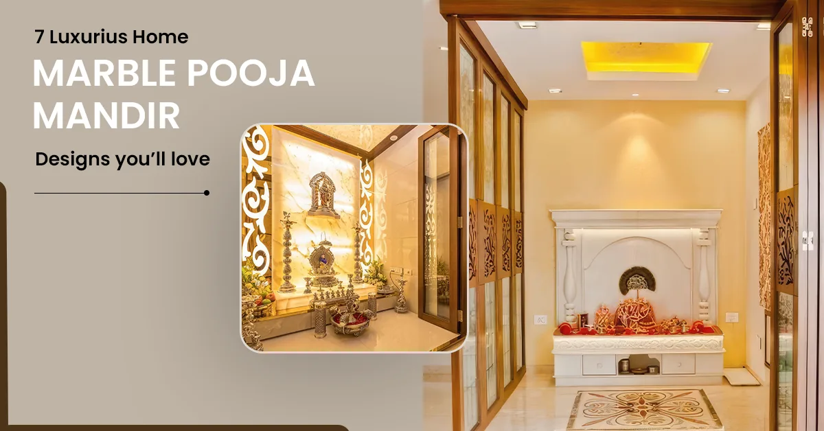 7 Luxurious Home Marble Pooja Mandir Designs You’ll Love